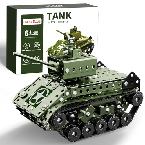 Lucky Doug STEM Building Projects Model Army Tank Set