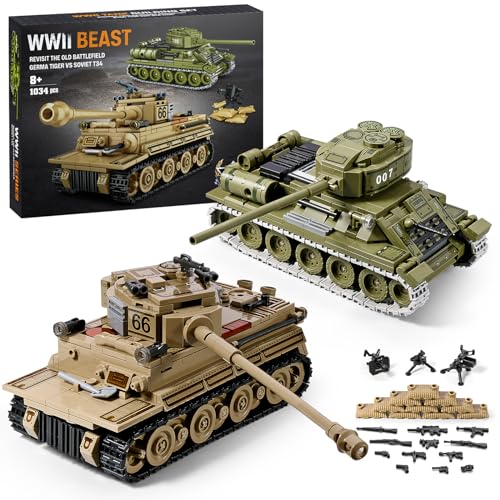 JASSKKBO WW2 Army Tank Toys Building Kit